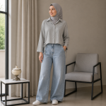 شومیز کراپ مدل کمرگت