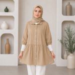 شومیز مانتویی مدل کمرچین عروسکی