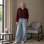 شومیز کراپ مدل کمرگت - Image 3