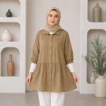 شومیز مانتویی مدل کمرچین عروسکی - Image 5