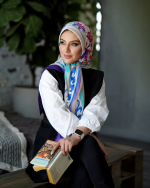روسری حریر ایتالیایی مدل چهل تیکه - Image 8