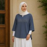 شومیز مانتویی مدل جلوبسته نگینی - Image 4