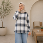 شومیز مانتویی مدل چهارخانه - Image 19