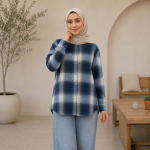 شومیز مانتویی مدل چهارخانه - Image 20