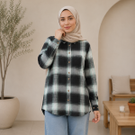 شومیز مانتویی مدل چهارخانه - Image 21