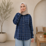 شومیز مانتویی مدل چهارخانه - Image 22