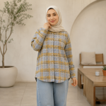 شومیز مانتویی مدل چهارخانه - Image 24