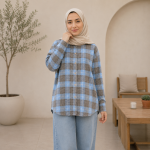 شومیز مانتویی مدل چهارخانه - Image 26