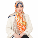 روسری ابریشم تویل مدل فندی - Image 4