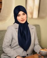 روسری ابریشم تویل مدل ساده رنگی - Image 11