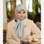 روسری ابریشم تویل مدل ساده رنگی - Image 3