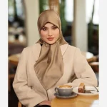 روسری ابریشم تویل مدل ساده رنگی - Image 20