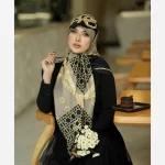 روسری ابریشم ژاکارد مدل سی دی مربعی - Image 17