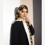 روسری ابریشم ژاکارد مدل زنجیری 1