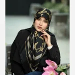 روسری ابریشم ژاکارد مدل کمربندی ج - Image 10