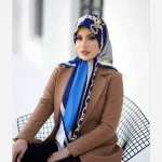 روسری ابریشم ژاکارد مدل زنجیری 1 - Image 16