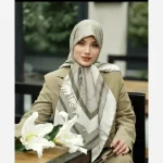 روسری ابریشم ژاکارد مدل کمربندی ج - Image 19