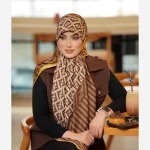 روسری ابریشم تویل مدل فندی - Image 3