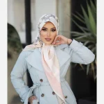 روسری ابریشم ژاکارد مدل زنجیری 1 - Image 11