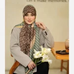 روسری ابریشم تویل مدل فندی - Image 16