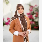 روسری نخی کجراه کشمیر مدل ال وی - Image 4