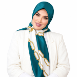 روسری ابریشم ژاکارد مدل شنل الماس - Image 2