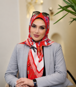 روسری حریر ایتالیایی مدل نخل دیور قابدار - Image 4