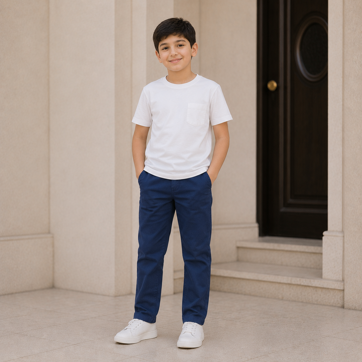 تصویر PK32S002 شلوار کتان مدل اسکینی بچگانه - Image 1