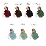روسری نخی مدل لنین لمه دار چهارخانه - Image 8