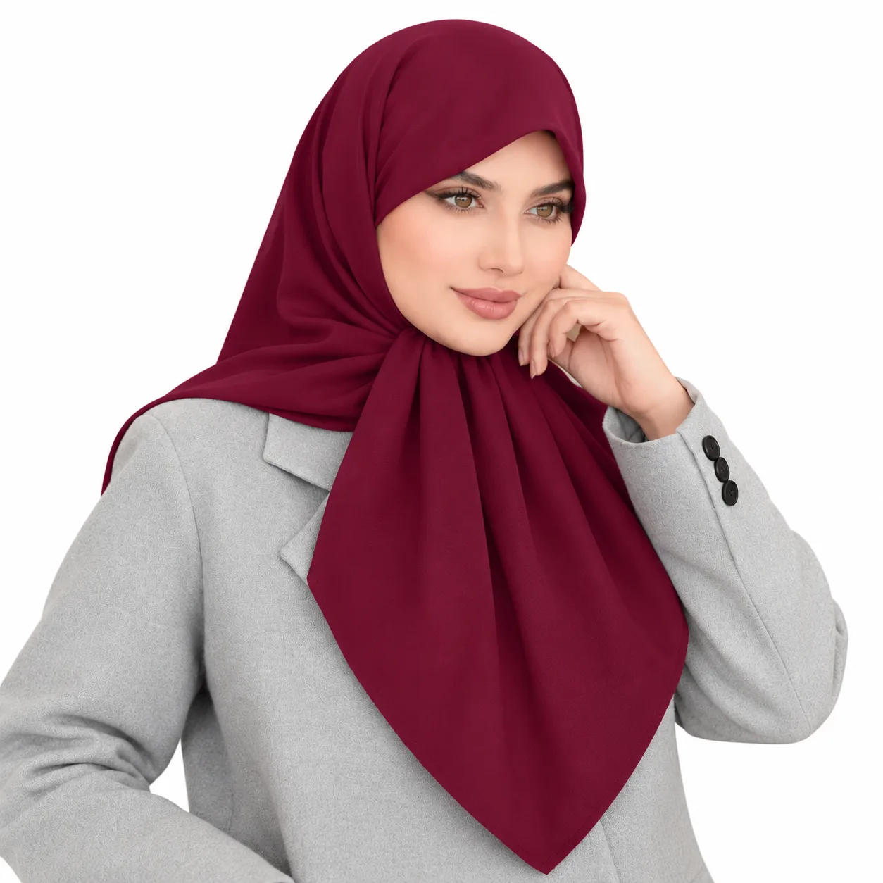 روسری کرپ مدل شکری وارداتی - Image 7