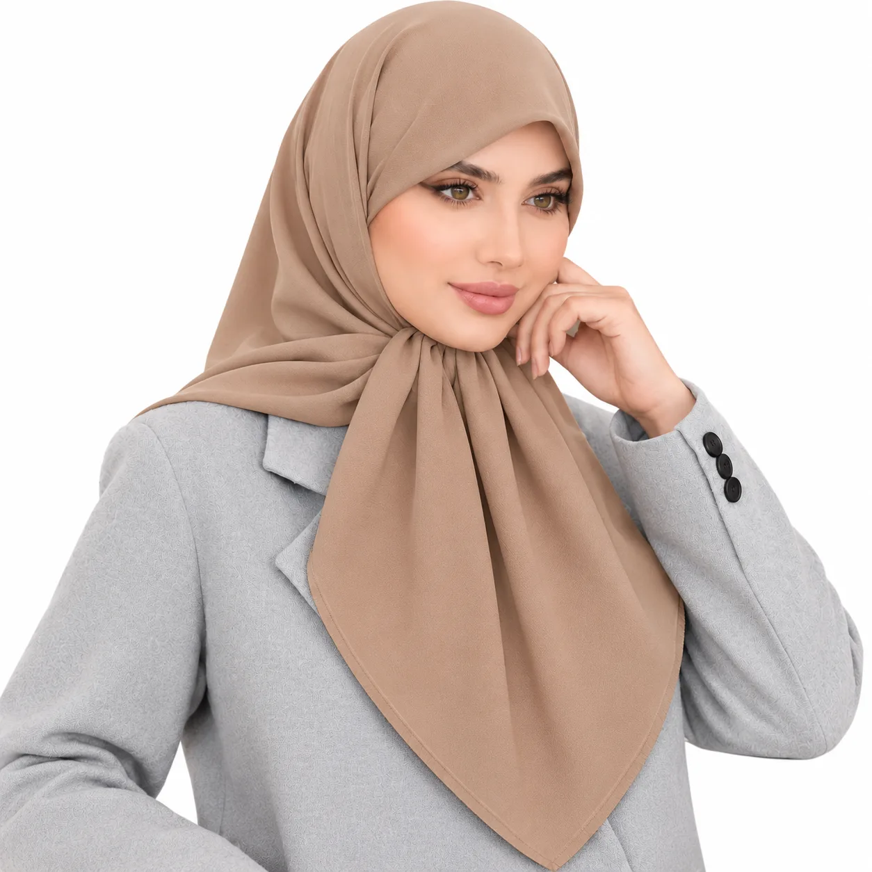 روسری کرپ مدل شکری وارداتی - Image 3