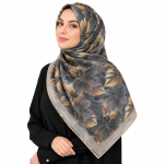 روسری نخی مدل دور دوخت گل و برگ درشت - Image 4