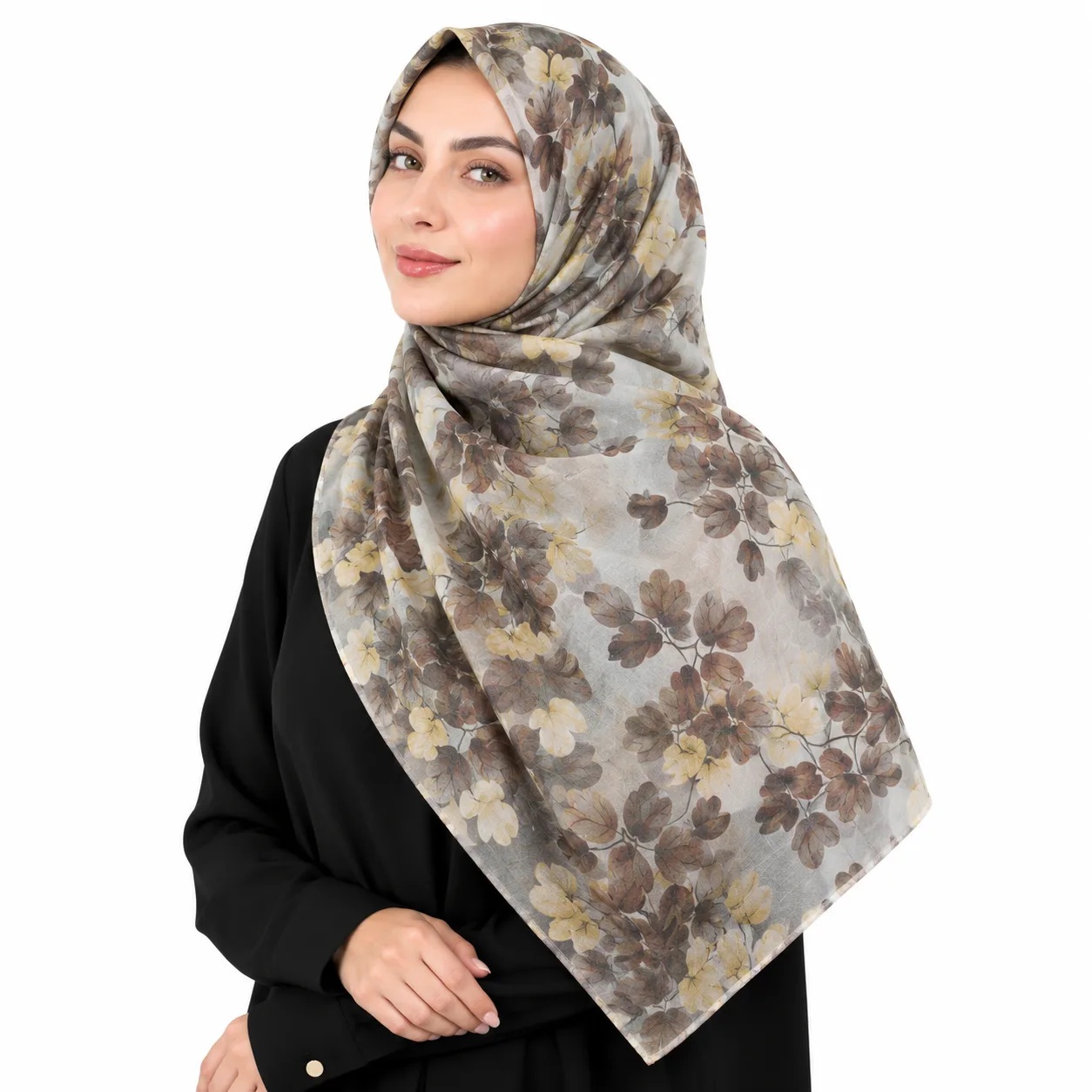 روسری نخی مدل دور دوخت برگ برگی - Image 2