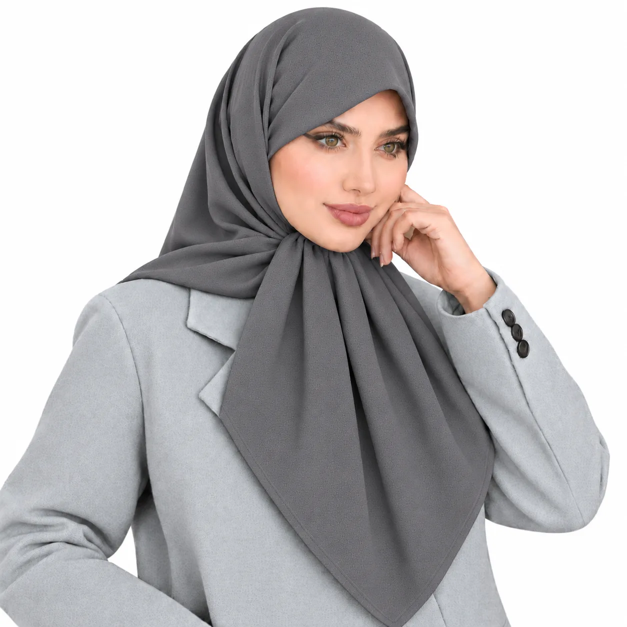 روسری کرپ مدل شکری وارداتی - Image 9