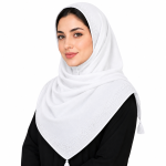 روسری نخی وارداتی مدل حاشیه نگین منگوله دار - Image 2