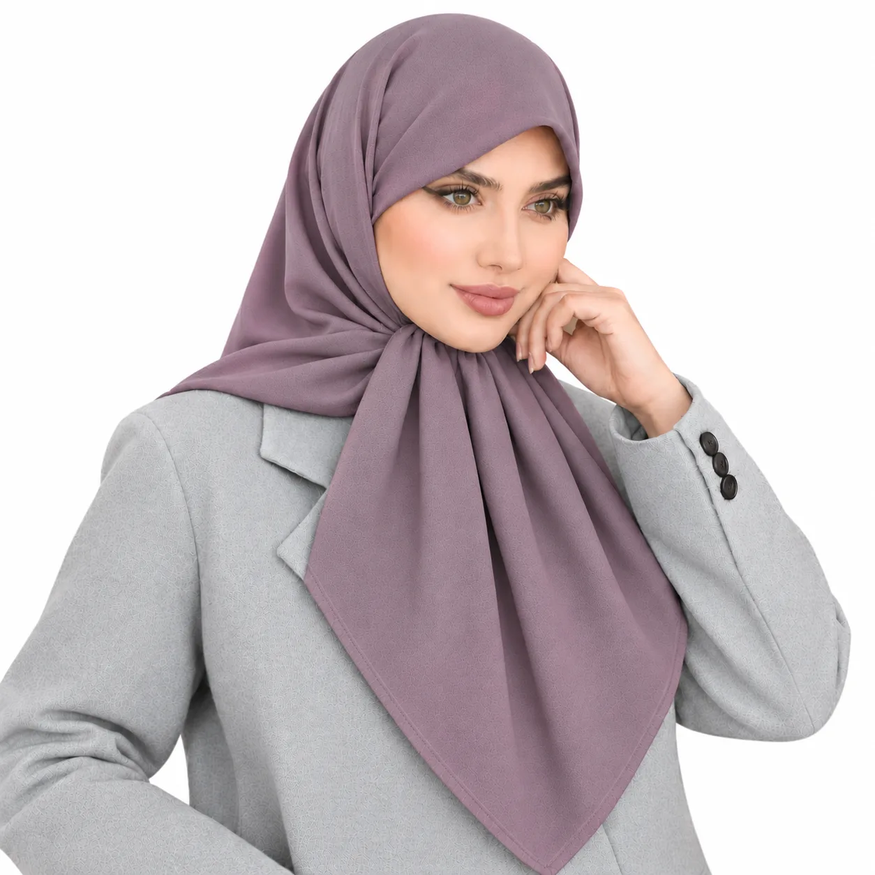 روسری کرپ مدل شکری وارداتی - Image 5