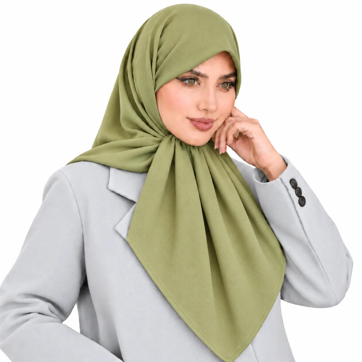 روسری کرپ مدل شکری وارداتی - Image 14