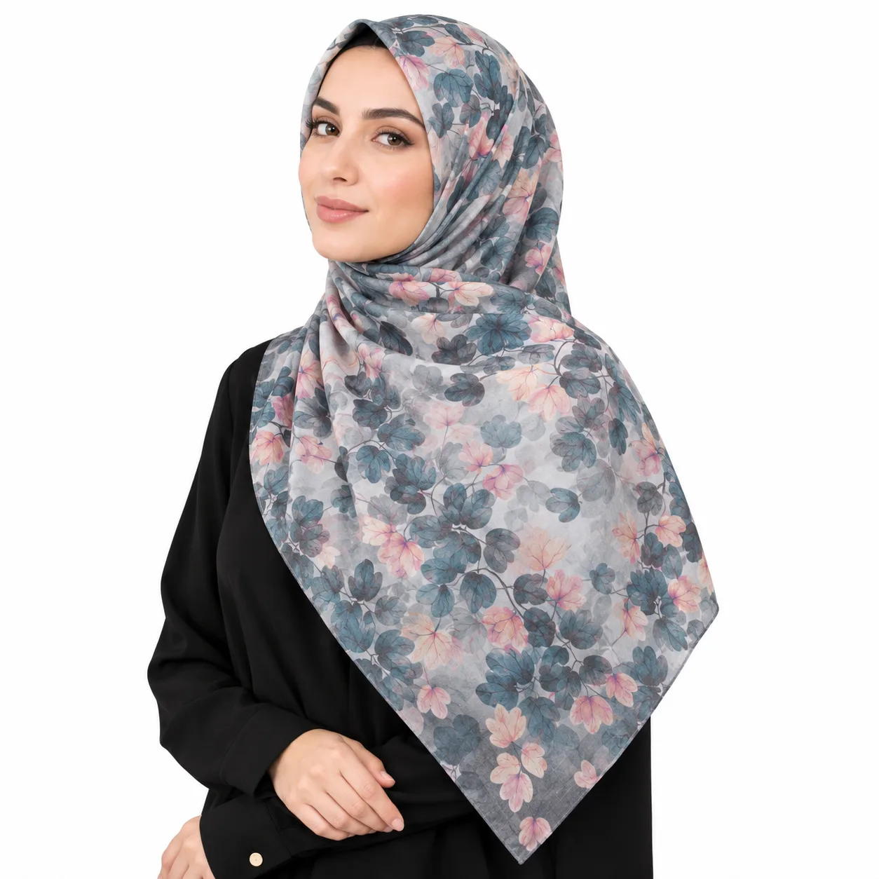 روسری نخی مدل دور دوخت برگ برگی - Image 3