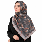 روسری نخی مدل دور دوخت گل و برگ درشت - Image 6