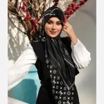 روسری ابریشم ژاکارد مدل ال وی - Image 2