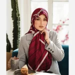 روسری ابریشم ژاکارد مدل ال وی - Image 3