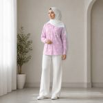 شومیز مدل گل دار خنک رنگ پاستیلی - Image 5