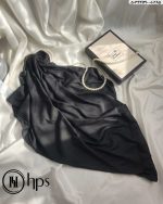 روسری نخی کرپ مدل دور دوخت تک رنگ HD - Image 2