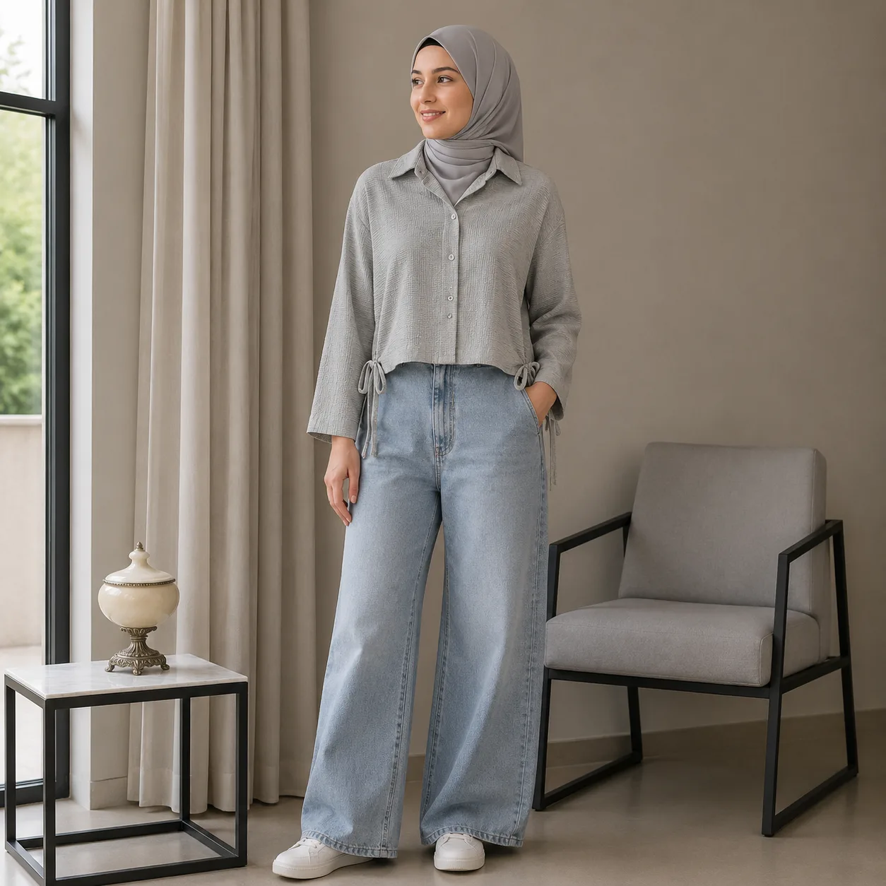 شومیز کراپ مدل کمرگت - Image 1