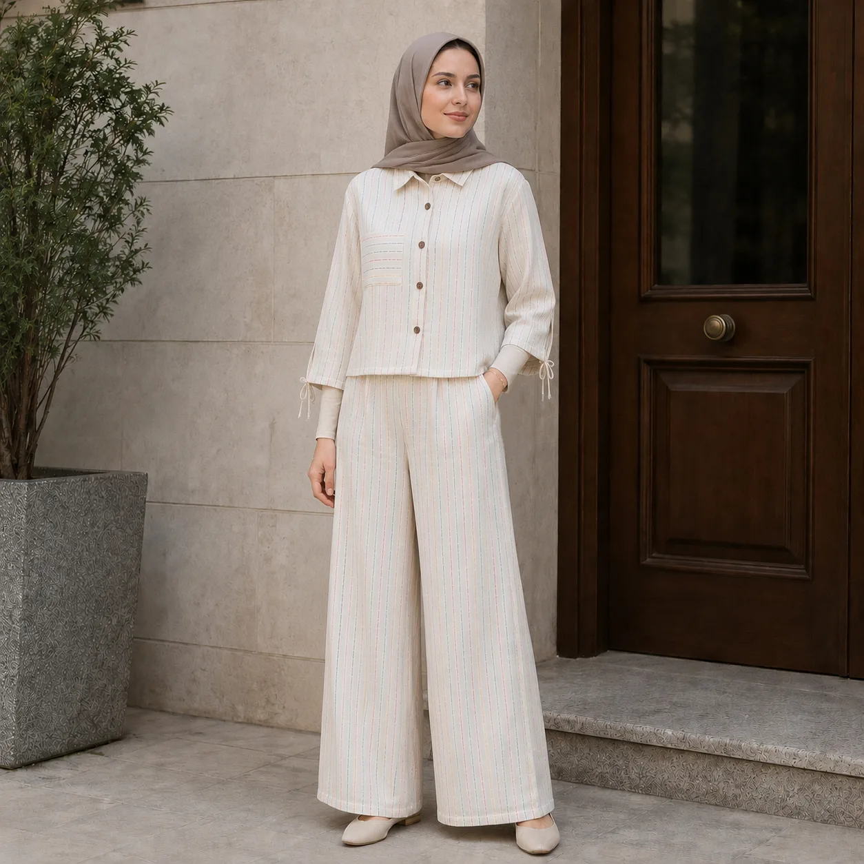 1-4 ست شومیز و شلوار مدل آینا - Image 1