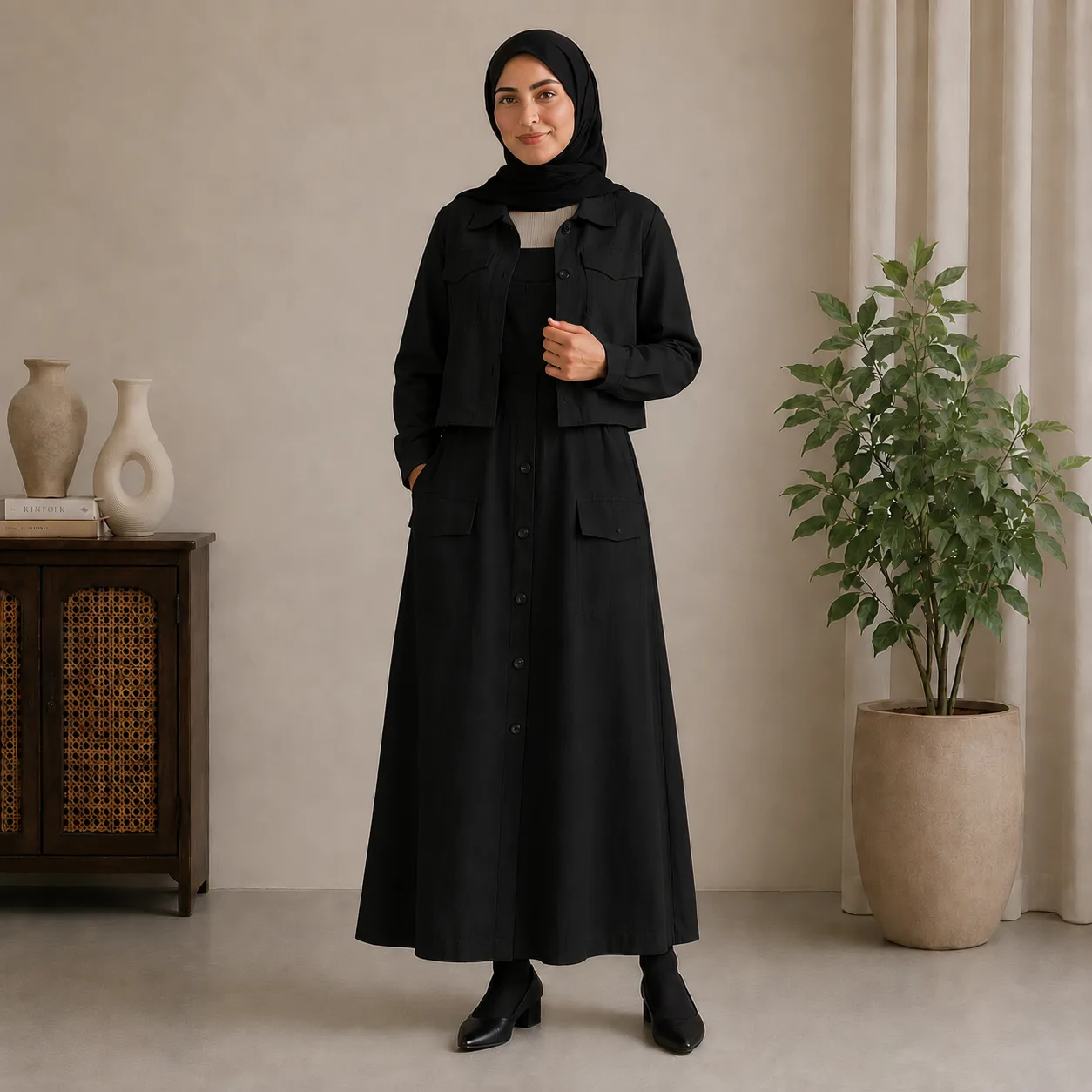 1-8 ست کت و سارافون مدل الیکا - Image 1