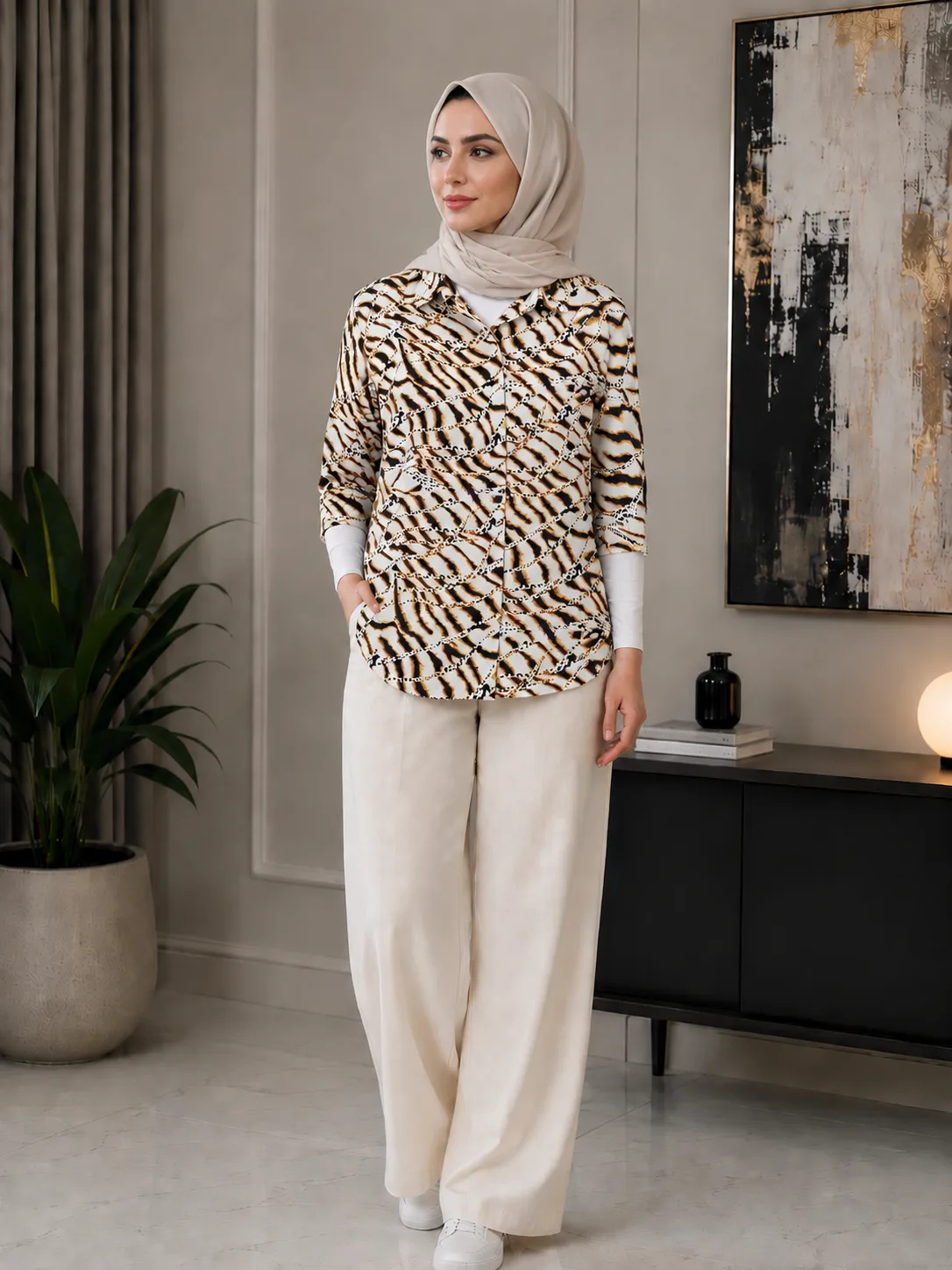 شومیز مدل مجلسی ساتن - Image 3