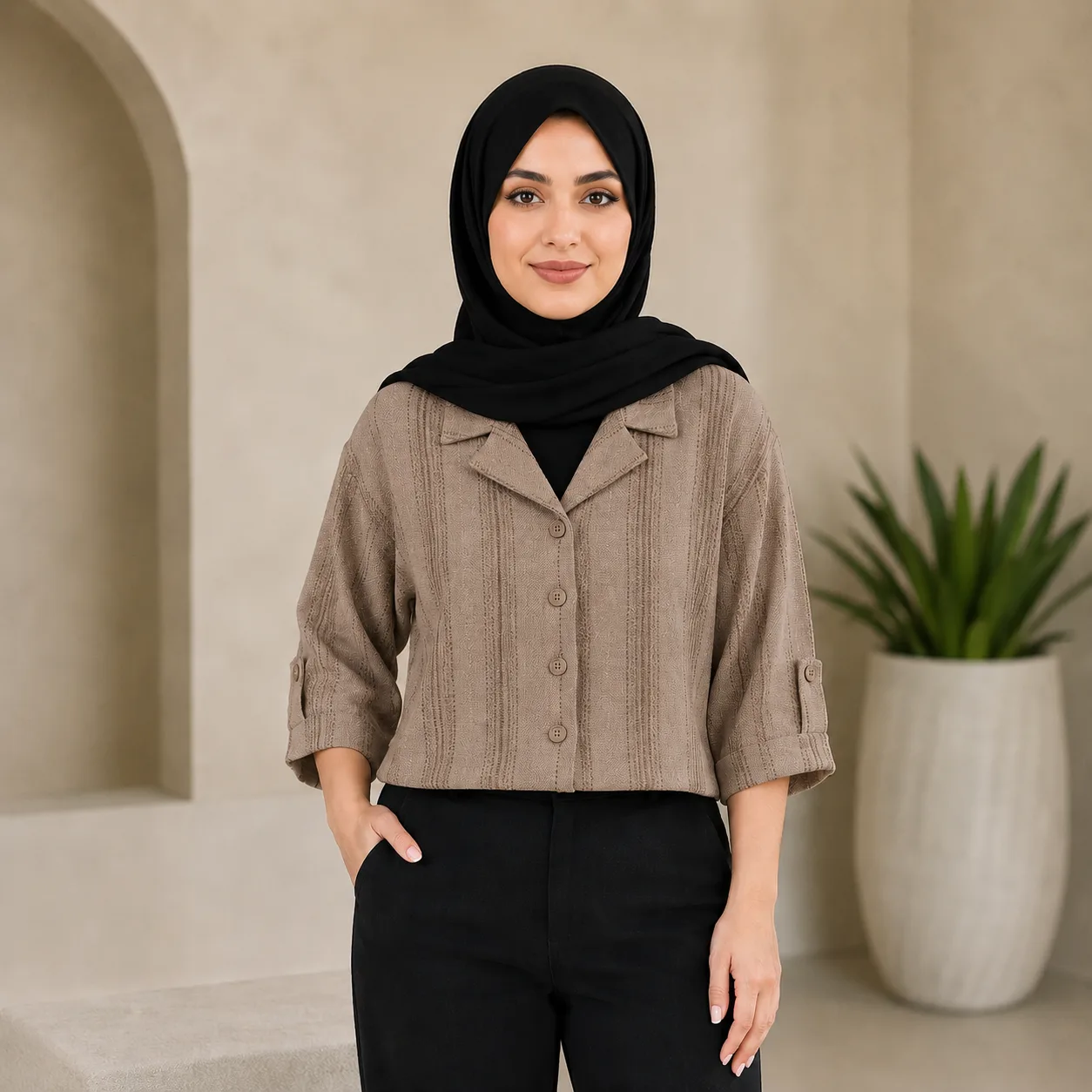 شومیز مدل یقه انگلیسی کوک دوزی - Image 3