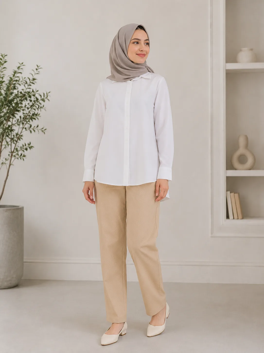 4-13 شلوار پارچه ای مدل بیسکوئیتی - Image 1