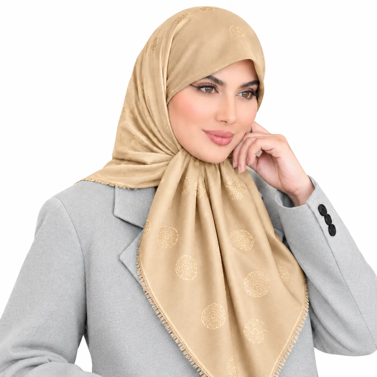 روسری وال مدل گل برجسته - Image 8